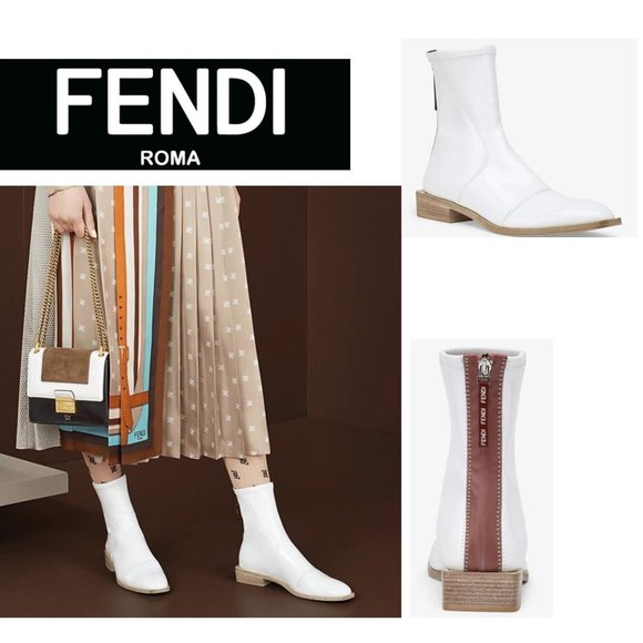 Fendi Shoes - $990 FENDI white ankle boots 38.5
